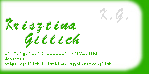 krisztina gillich business card